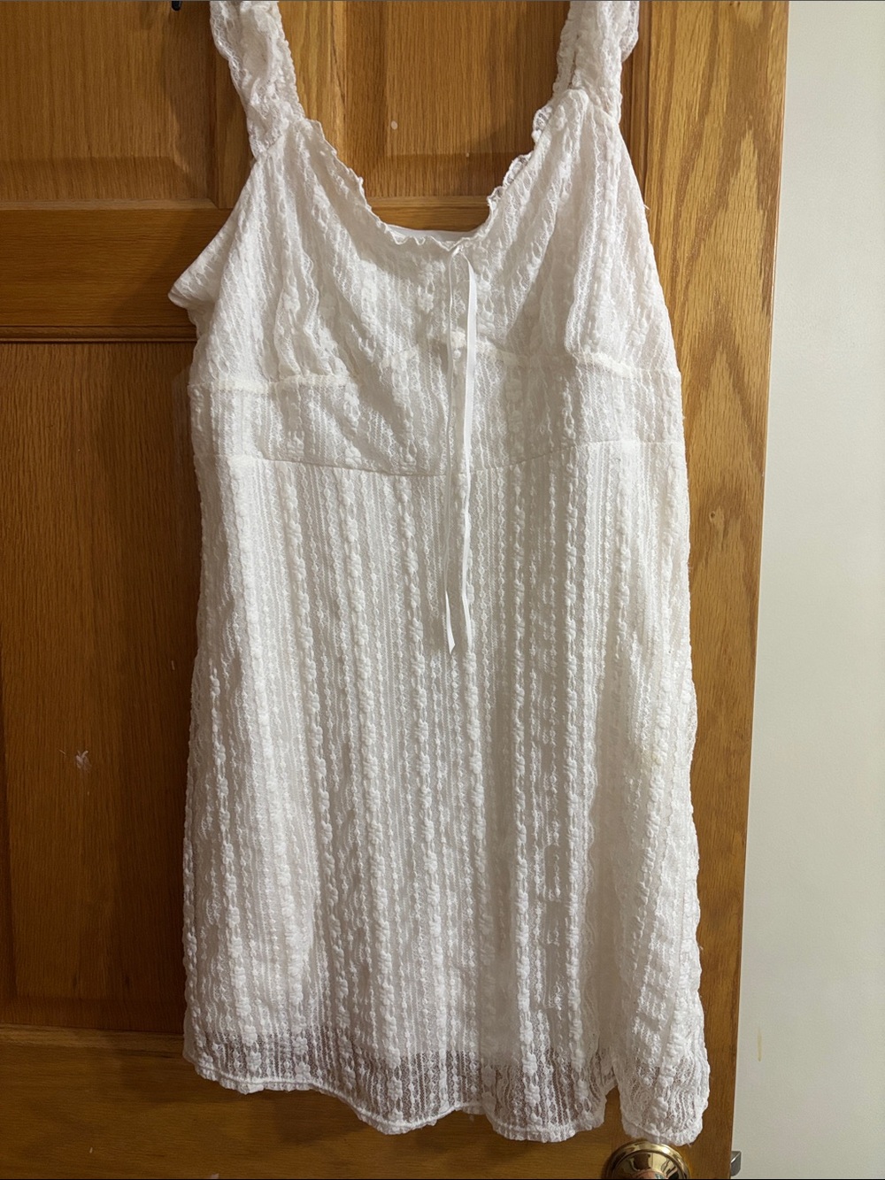 No Boundaries White Textured Mini Dress